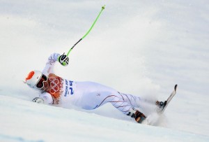 Crashes in Super G Sochi