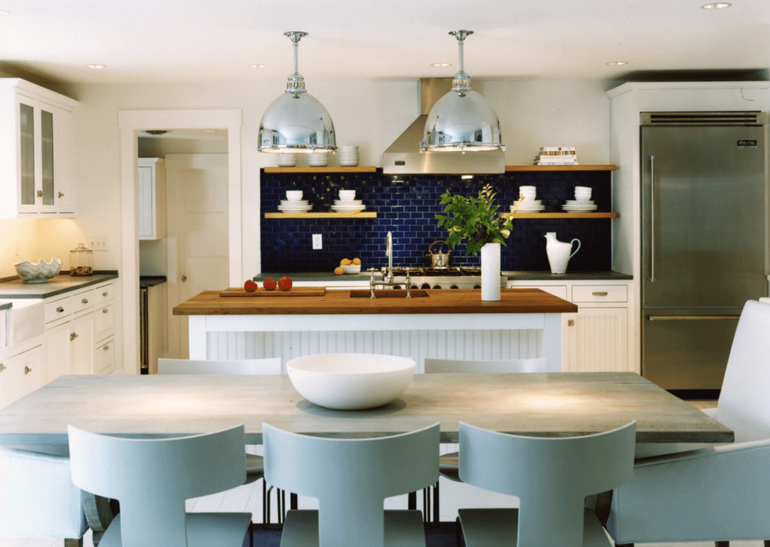 Navy Backsplash