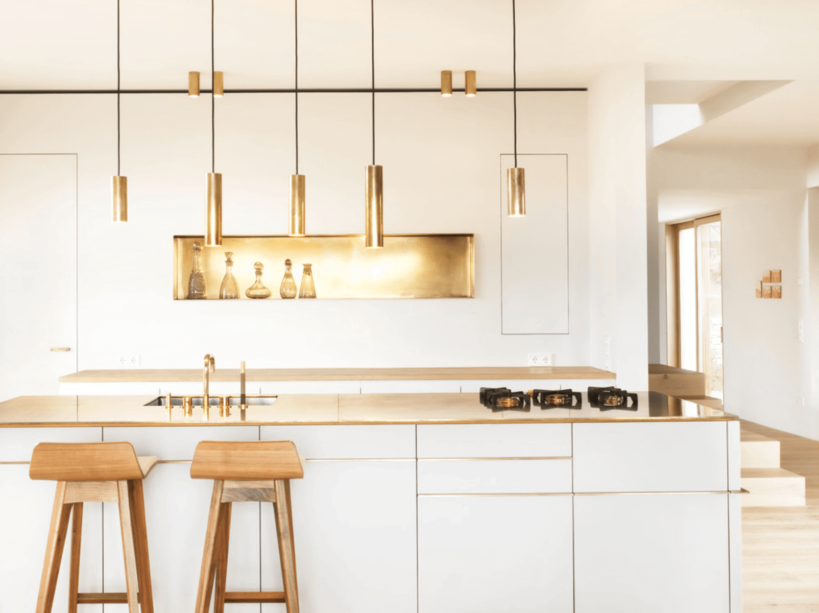 Gold-Accented Kitchen