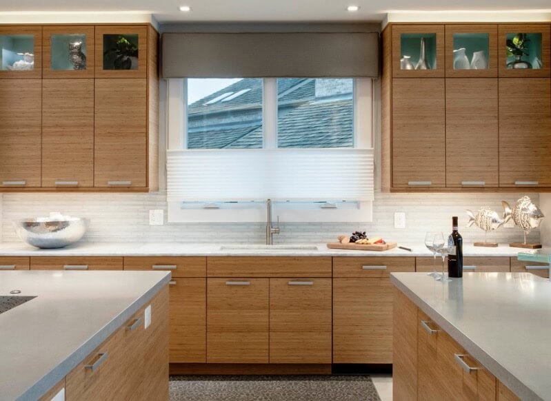 Bamboo Kitchen Area Closets